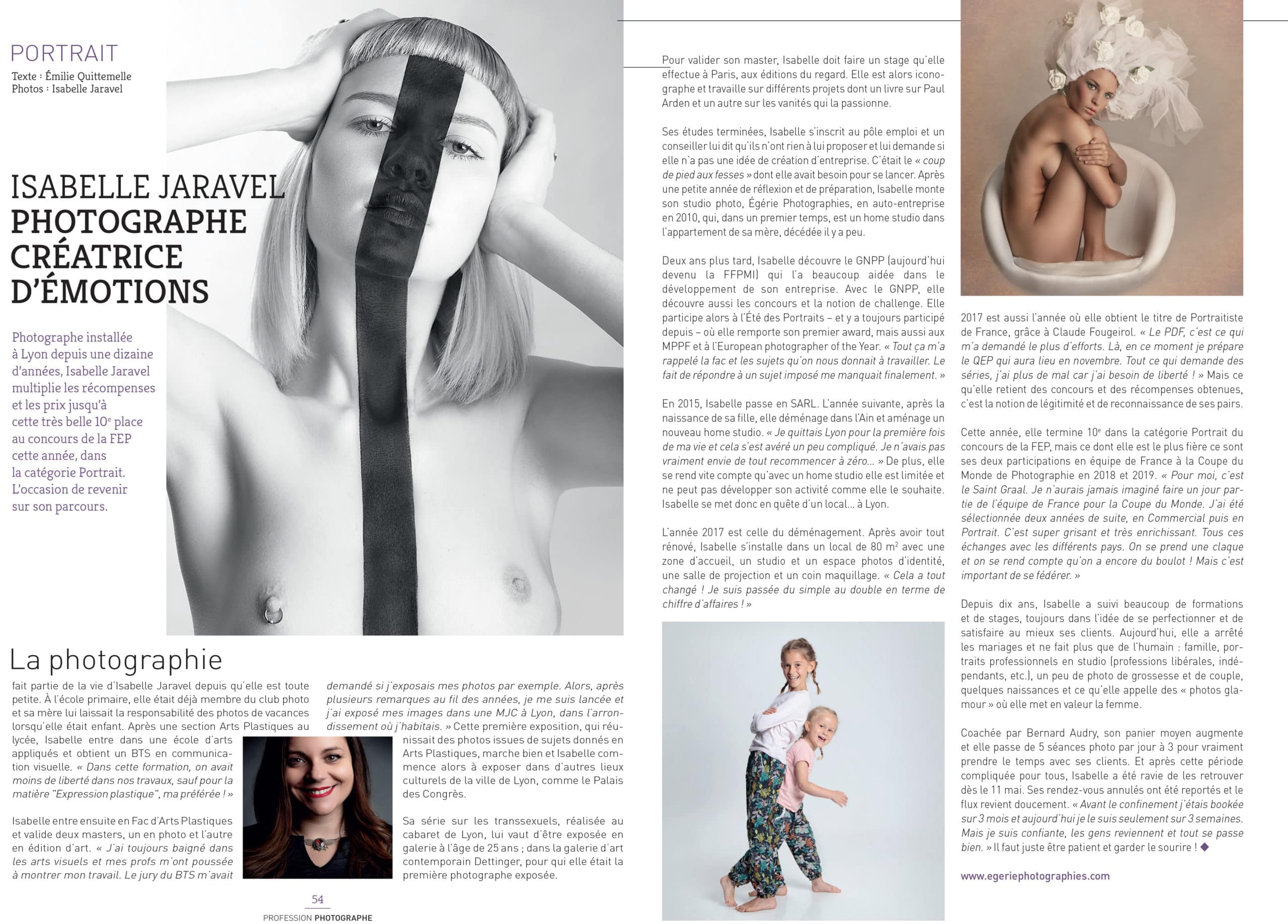 Article Parut Dans Profession Photographe 09 2020
